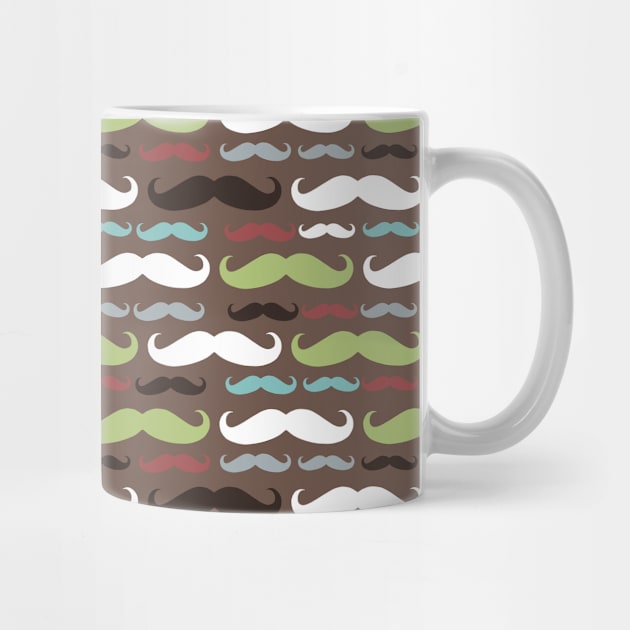 Brown Mustache Pattern by saradaboru